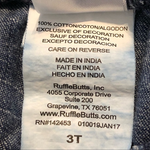 Ruffle Butts • Denim Bow Skirt - 3T - Picture 8 of 9